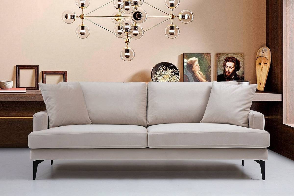 Design 3 személyes kanapé Fenicia 205 cm bézs