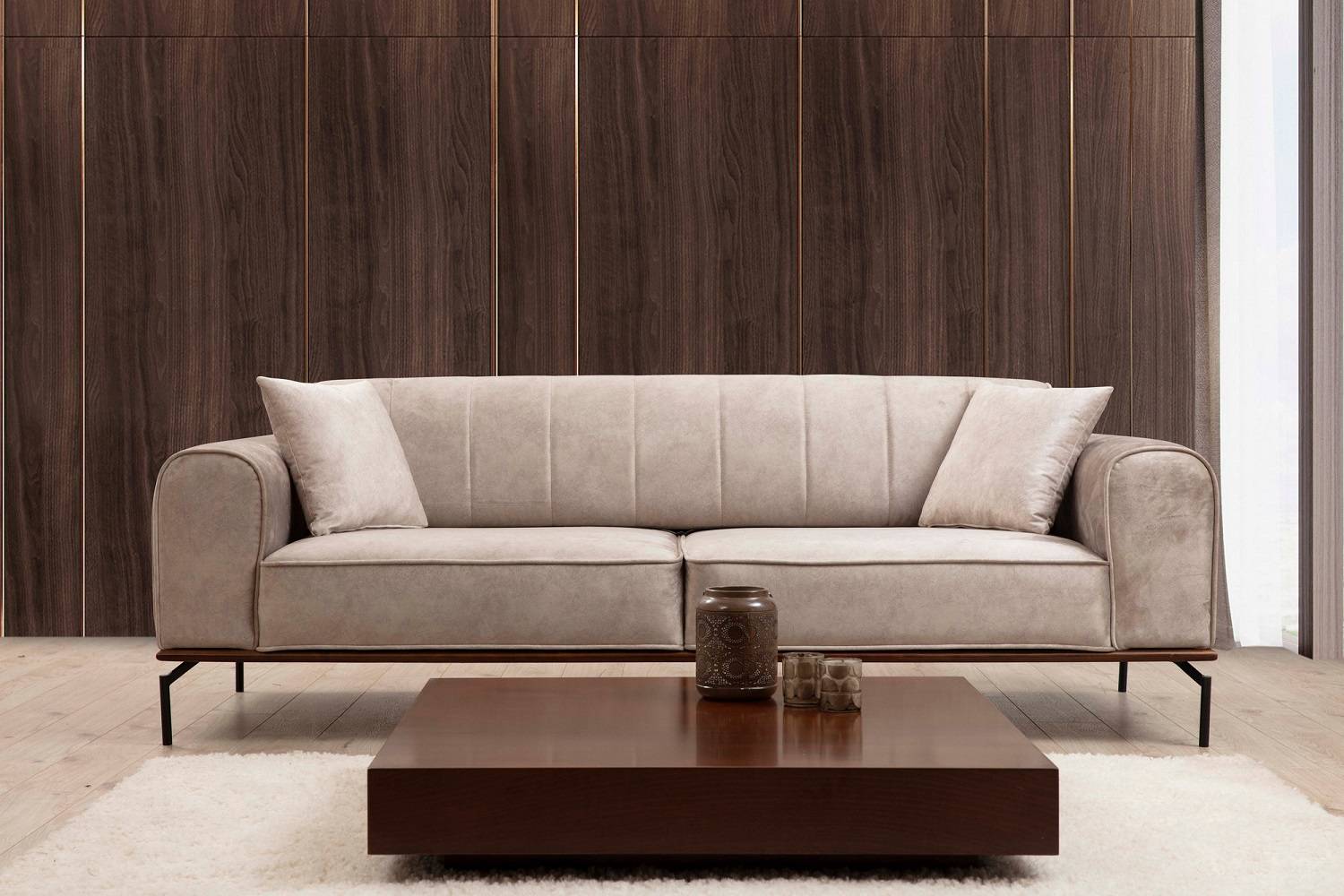 Design 3-személyes kanapé Tamarice II 230 cm krém
