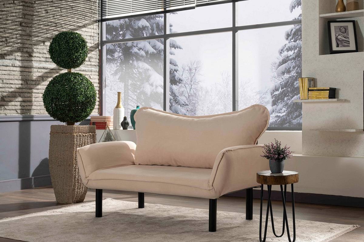 Design összecsukható kanapé Wenda 140 cm krém