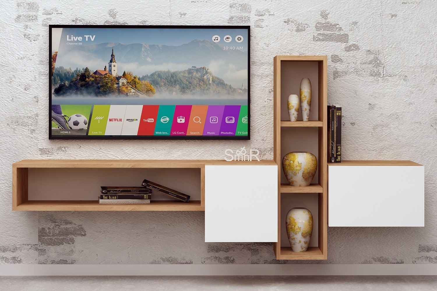 Design TV szekrény szett Jalessa tölgy utánzata