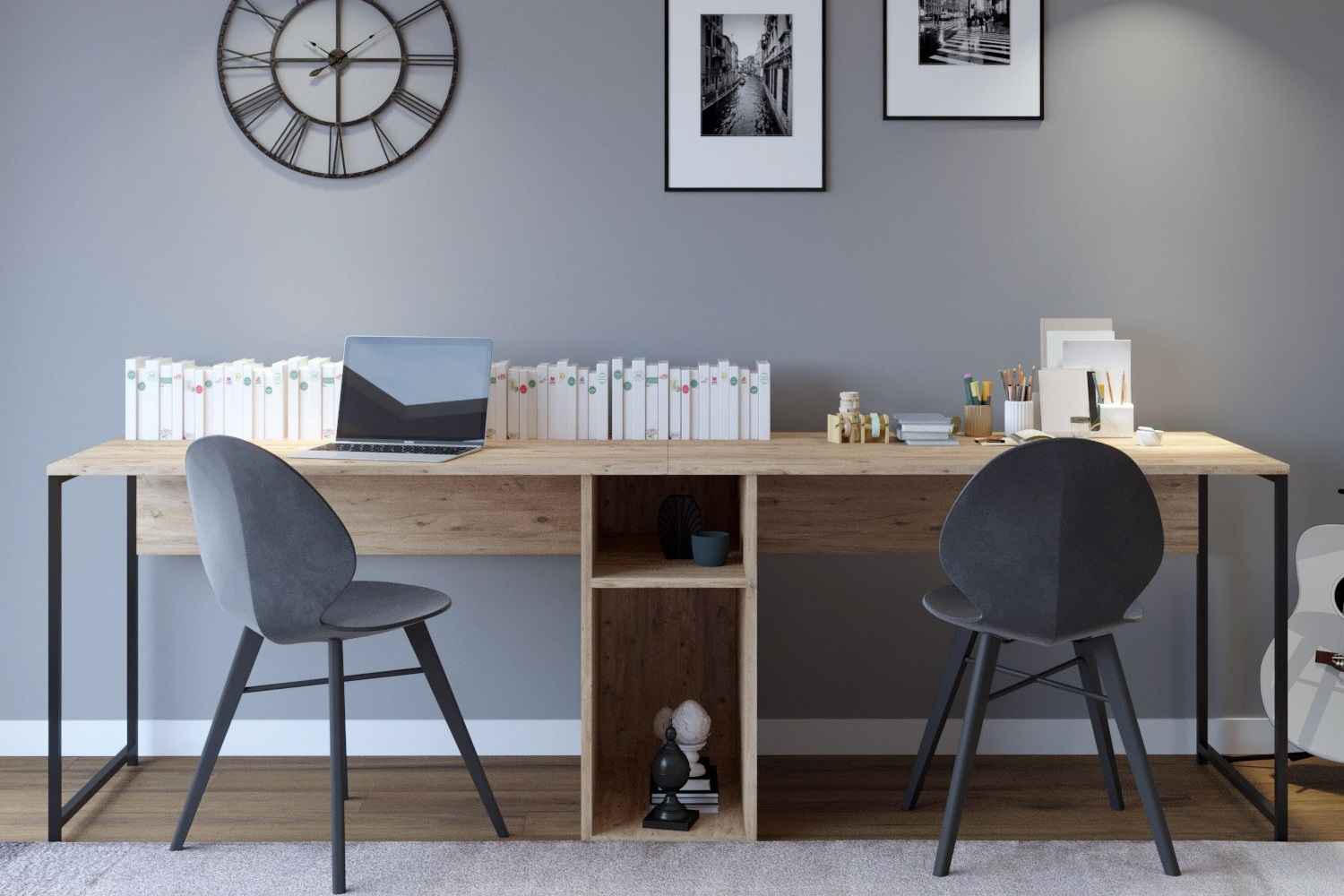Design íróasztal Idoya 240 cm tölgy utánzata