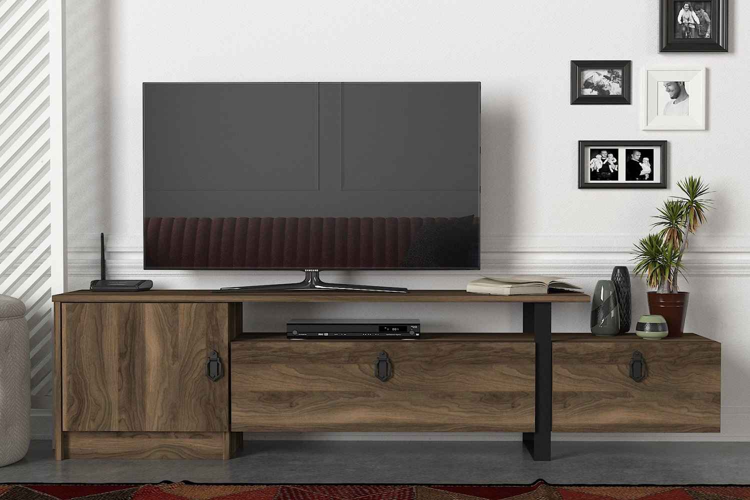 Design TV asztal Abeni 180 cm dió utánzata