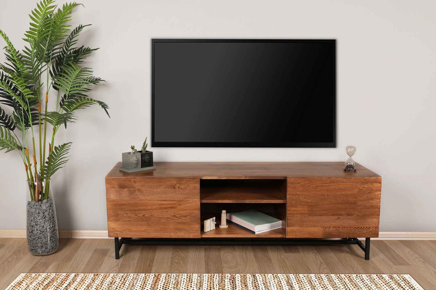 Design TV asztal Nafasi 150 cm dió utánzata