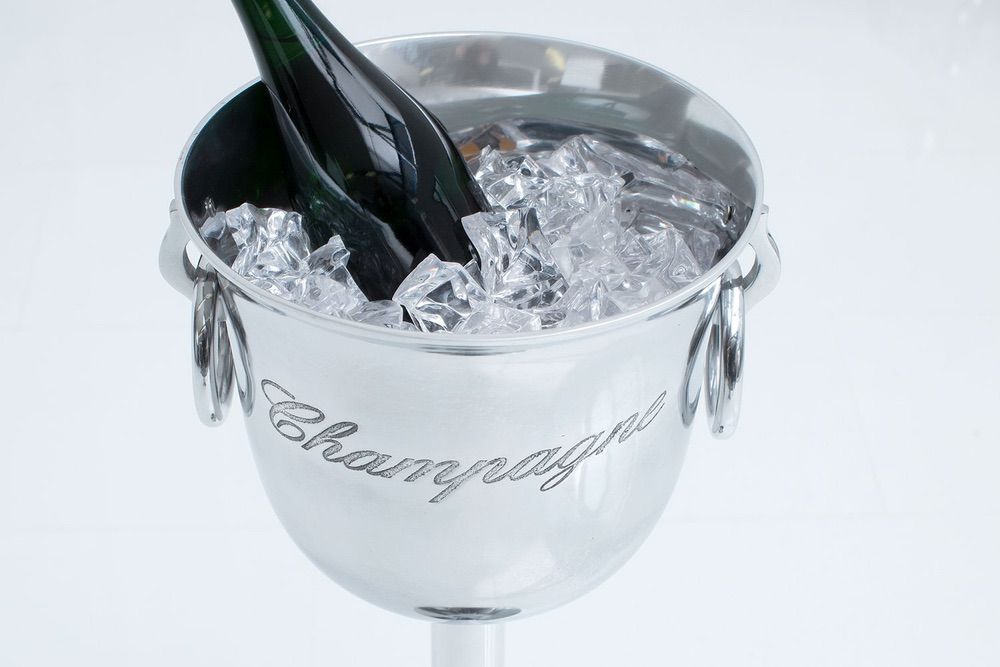 Design pezsgő hűtő Champagne 75 cm / ezüst
