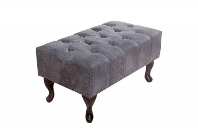 Taburetka Chesterfield sivá