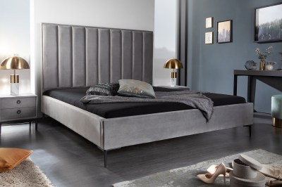 Design ágy Gallia 160 x 200 cm ezüstszürke