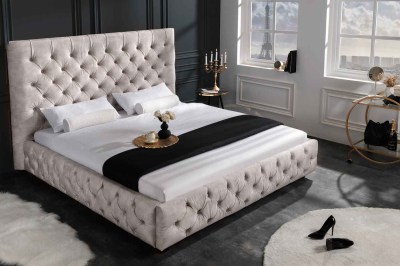 Design ágy Laney 160 x 200 cm pezsgő bársony