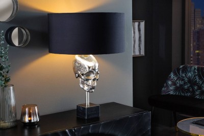 Design asztali lámpa Madigan 76 cm fekete-ezüst