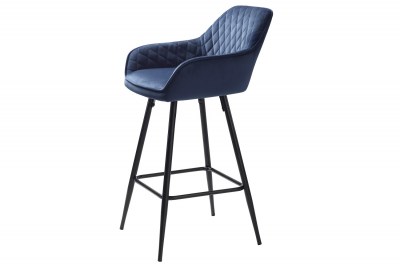 Design bárszék Dana kék bársony