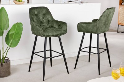 Design bárszék Garold zöld bársony