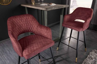 Design bárszék Laney piros bársony