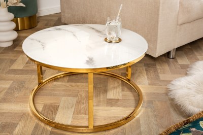 Design dohányzóasztal Latrisha 60 cm márvány utánzata