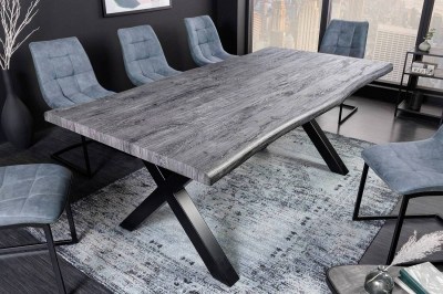Design étkezőasztal Kaniesa 160 cm szürke - vad tölgy utánzata
