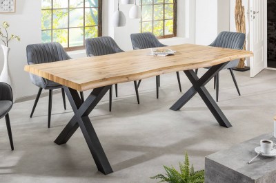 Design étkezőasztal Kaniesa 180 cm barna - vad tölgy utánzata