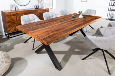 Design étkezőasztal Yadira 200 cm barna mangó