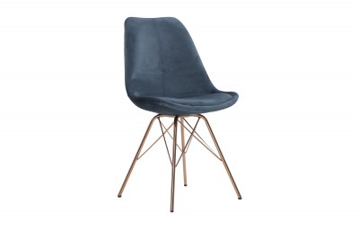 Design étkezőszék Sweden Retro kék bársony