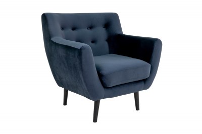 Design fotel Aaliyah sötétkék bársony