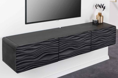 Design függő TV asztal Gavrilla 160 cm fekete mangó