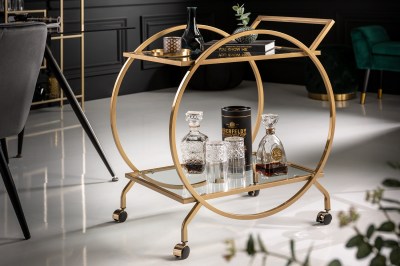 Design kiszolgáló kocsi Fallon arany