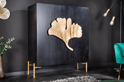Design komód Rashid 120 cm fekete mangó