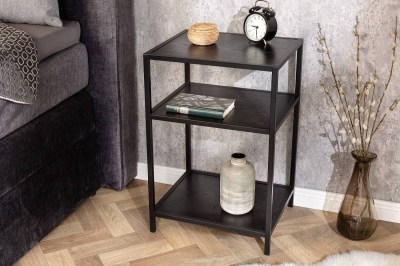Design oldalsó asztal Maille 42 cm fekete kőris