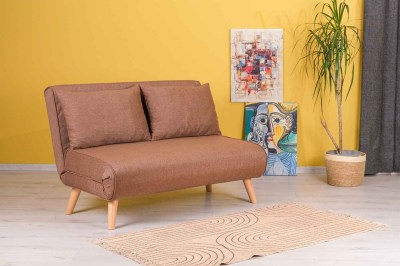 Design összecsukható kanapé Felicitas 120 cm barna