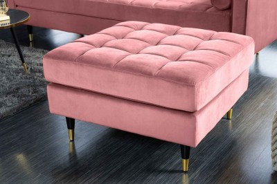 Design puff Adan 80 cm rózsaszín bársony
