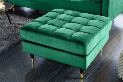 Design puff Adan 80 cm smaragdzöld bársony