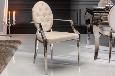 Design szék háttámlákkal Rococo II bézs