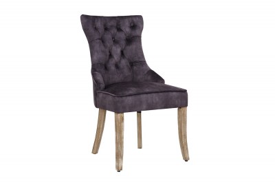 Design szék Queen bársony királyi szürke