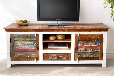 Design TV asztal Jacktar 150 cm fehér mangó