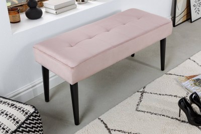 Design ülőpad Bailey 95 cm rózsaszín bársony