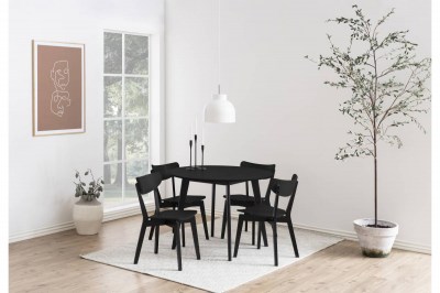 Dizajnová jedálenska stolička Nieves, čierna
