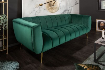 Design ülőgarnitúra Nikolai 225 cm smaragdzöld