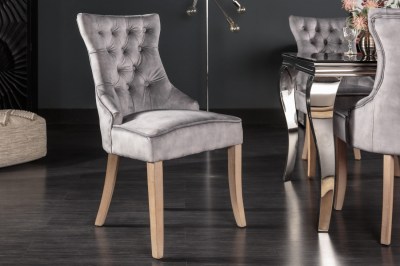 Design szék Queen szürke bársony