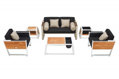 Kerti szett HIGOLD - York Lounge White/Black Olefin