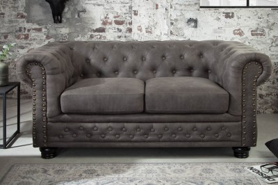 Kettes ülőgarnitúra Chesterfield II 150 cm antik szürke