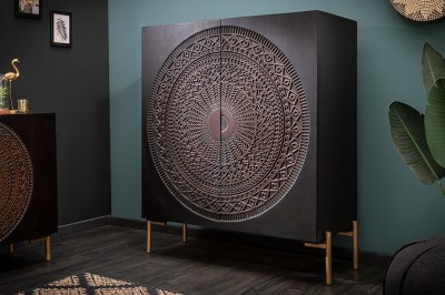 Design komód Fernanda 120 cm fekete mangó 