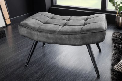 Design lábtartó Sweden szürke bársony