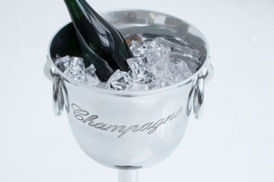 Dizajnový chladič šampanského Champagne 75 cm / strieborná