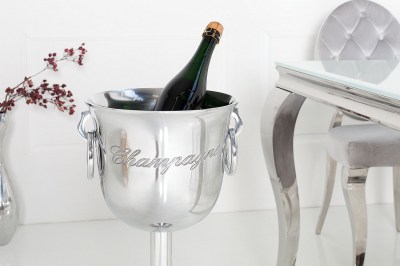 Dizajnový chladič šampanského Champagne 75 cm / strieborná