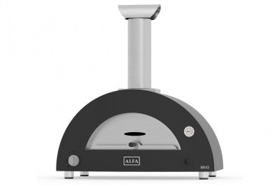 Pizza sütő BRIO HYBRID gázhoz és fához - silver black