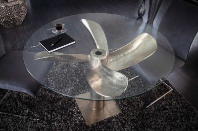 Stílusos étkezőasztal Propeller 94 cm ezüst