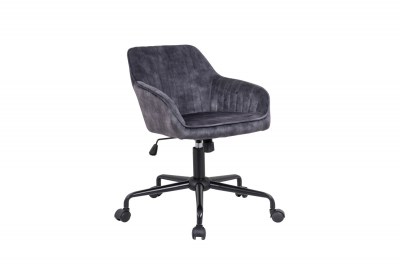 Stílusos irodai szék Esmeralda sötétszürke bársony