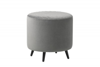 Stílusos puff Hallie 45 cm szürke bársony