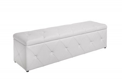 Stílusos ülőpad Spectacular 140 cm fehér szintetikus bőr